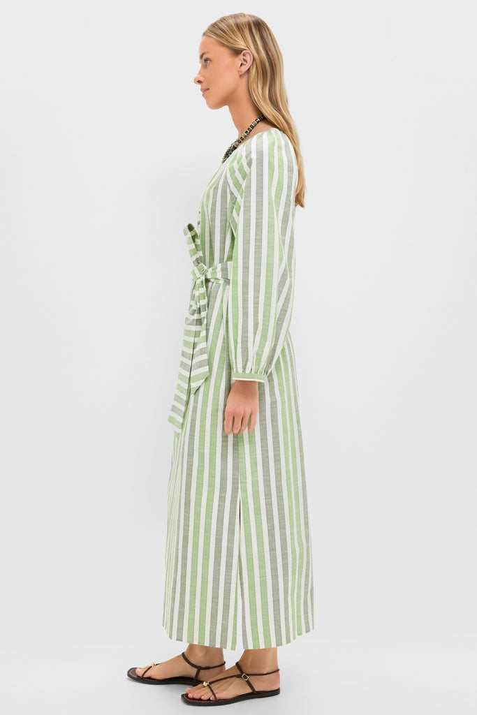 Lime Stripe Rios Caftan