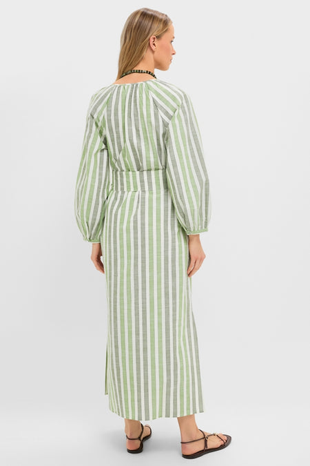 Lime Stripe Rios Caftan