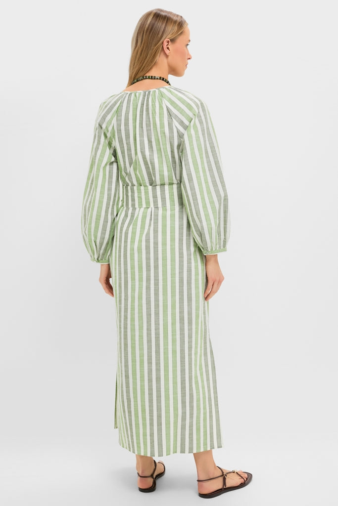 Lime Stripe Rios Caftan