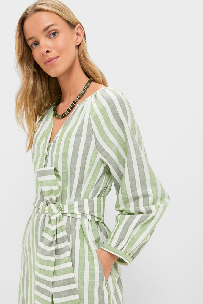 Lime Stripe Maryse Caftan