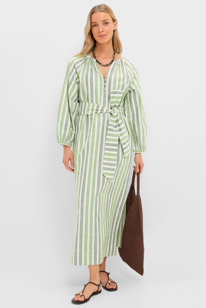 Lime Stripe Rios Caftan