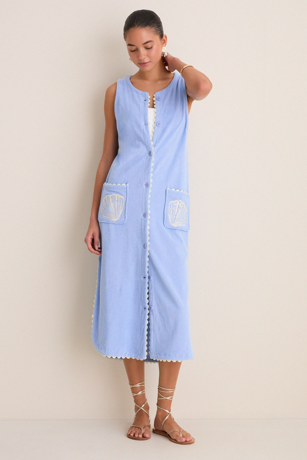 sky blue beach dress Colorful Sky Blue Satin Beach Wedding Dress with Long Sleeves, Overskirt, Sheer Sweep Train, and Big Size