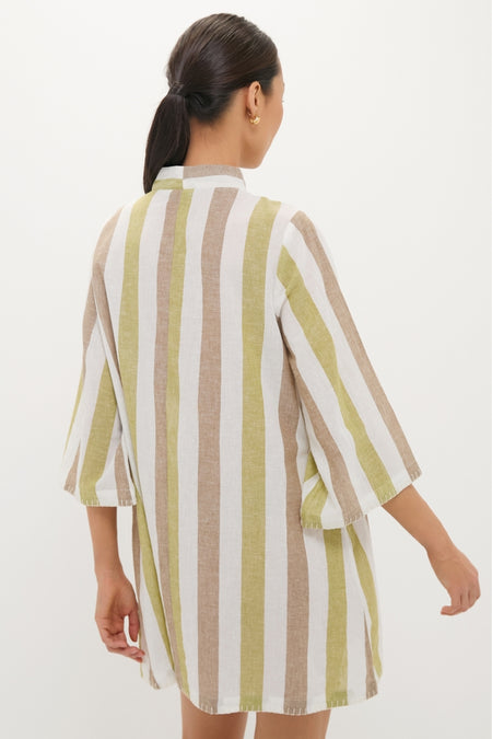 Olivewood Stripe Marseille Coverup