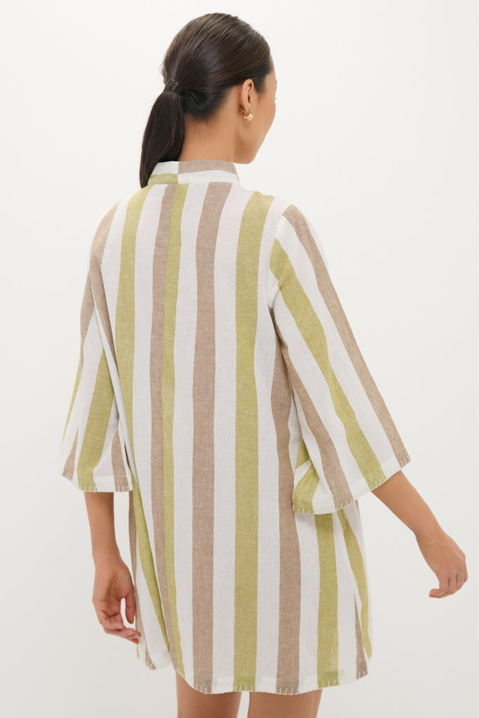 Olivewood Stripe Marseille Coverup