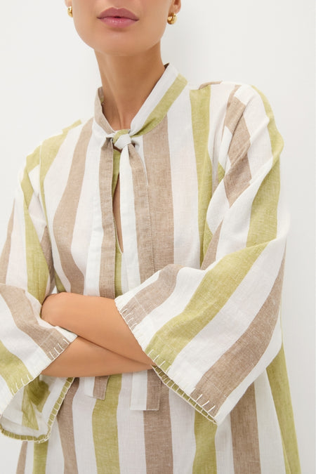 Olivewood Stripe Marseille Coverup