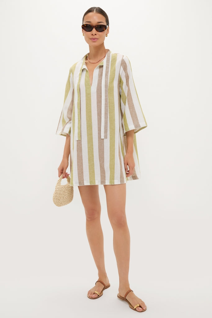 Olivewood Stripe Marseille Coverup