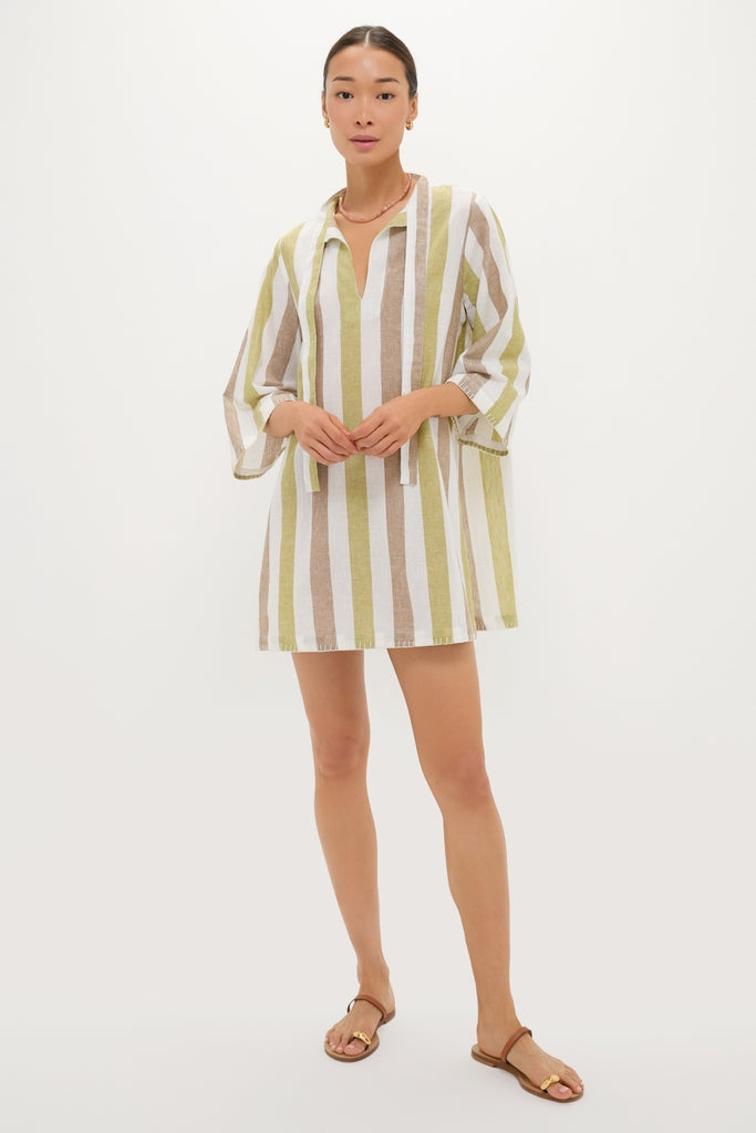 Olivewood Stripe Marseille Coverup