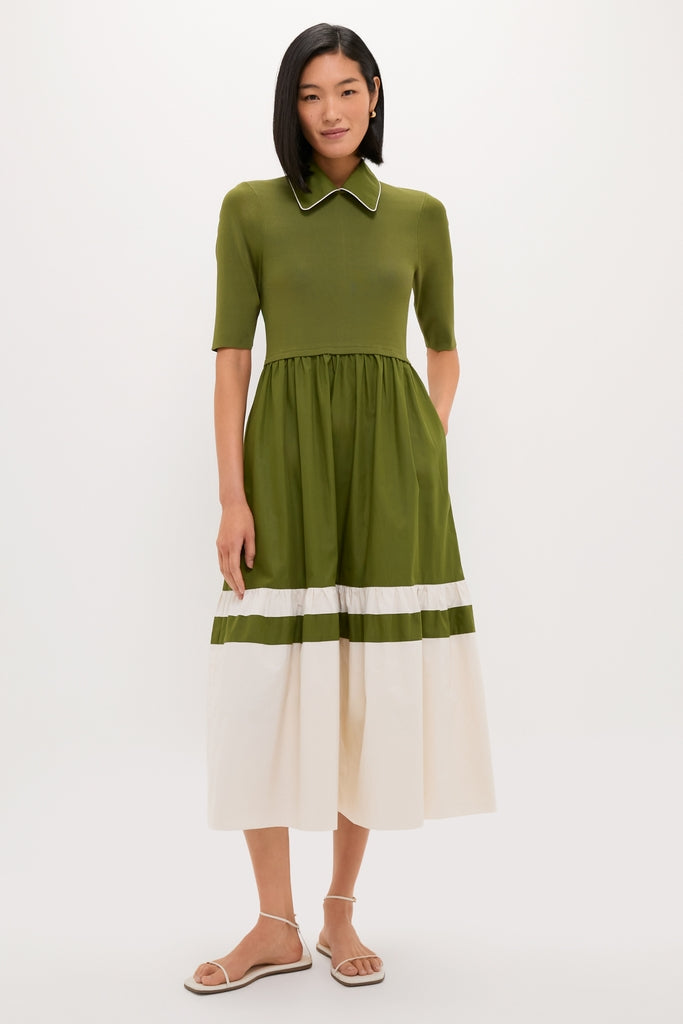 tuckernuck green mini dress Fern Short Sleeve Marina Dress