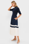 Navy Short Sleeve Marina Dress