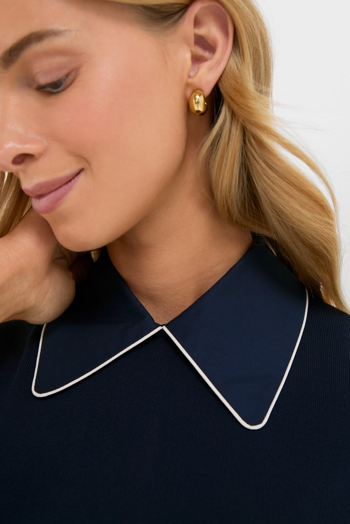 Navy Short Sleeve Marina Dress