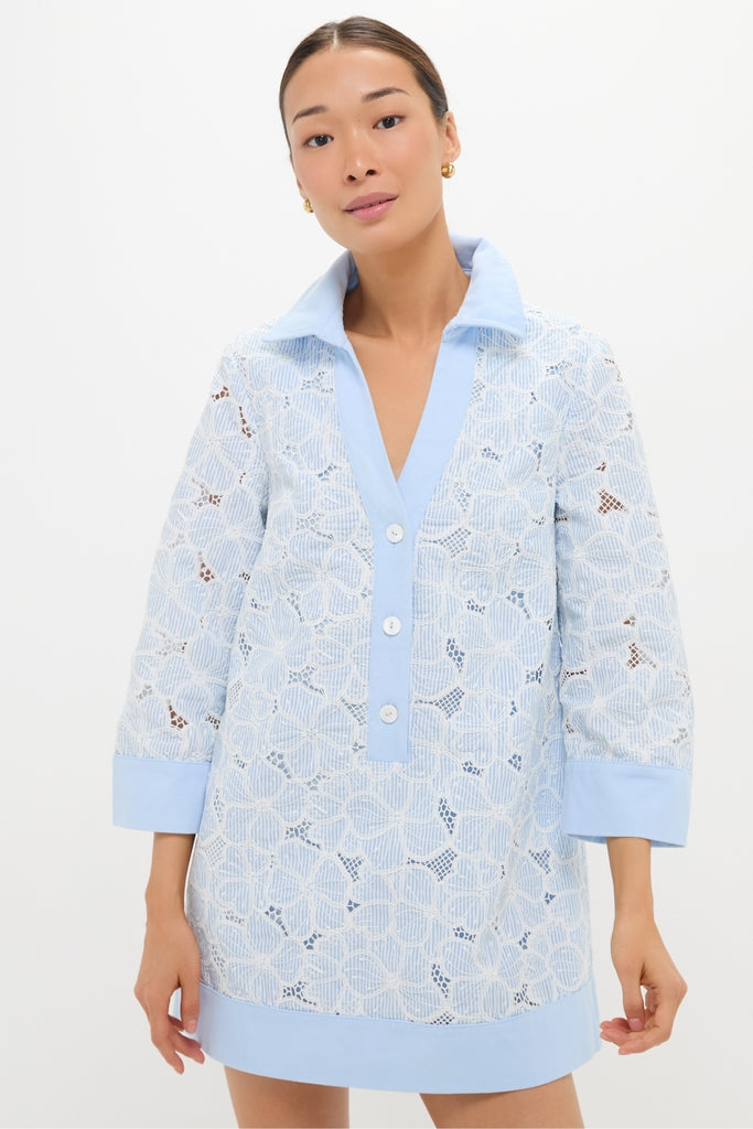 Blue Floral Lace Collier Dress | Tuckernuck Blue Floral Lace Collier Dress | Tuckernuck