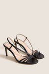 Black Leather Scarlet Heels
