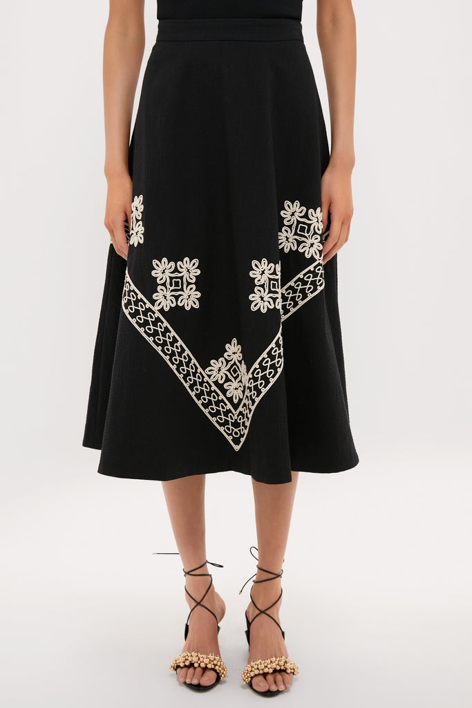 Soutache Cotton Andrea Circle Skirt | Tuckernuck