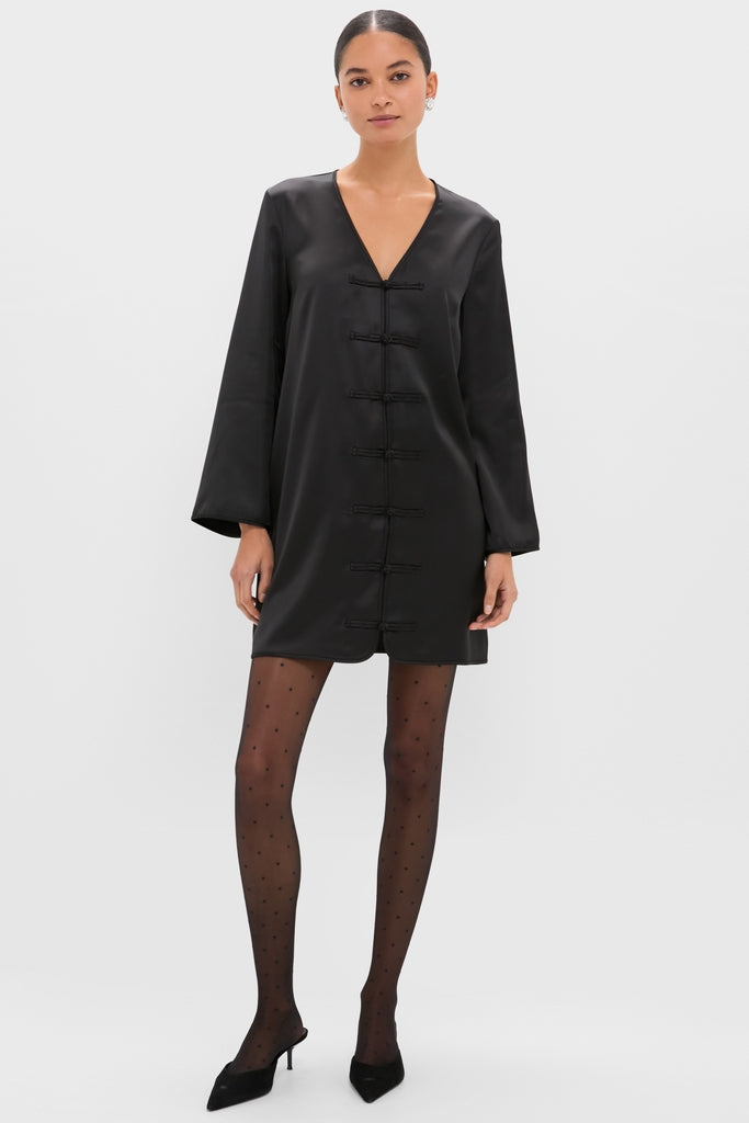 Black Satin Tatiana Dress | Tuckernuck
