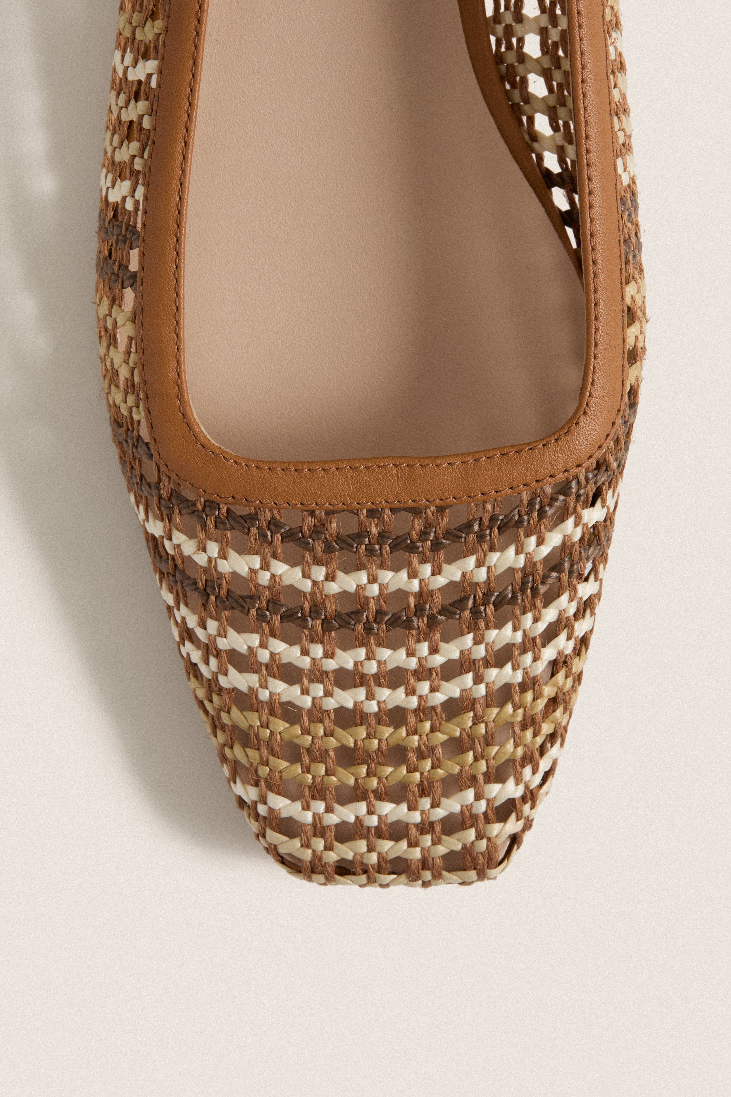Tan Multi Woven Nadia Flats