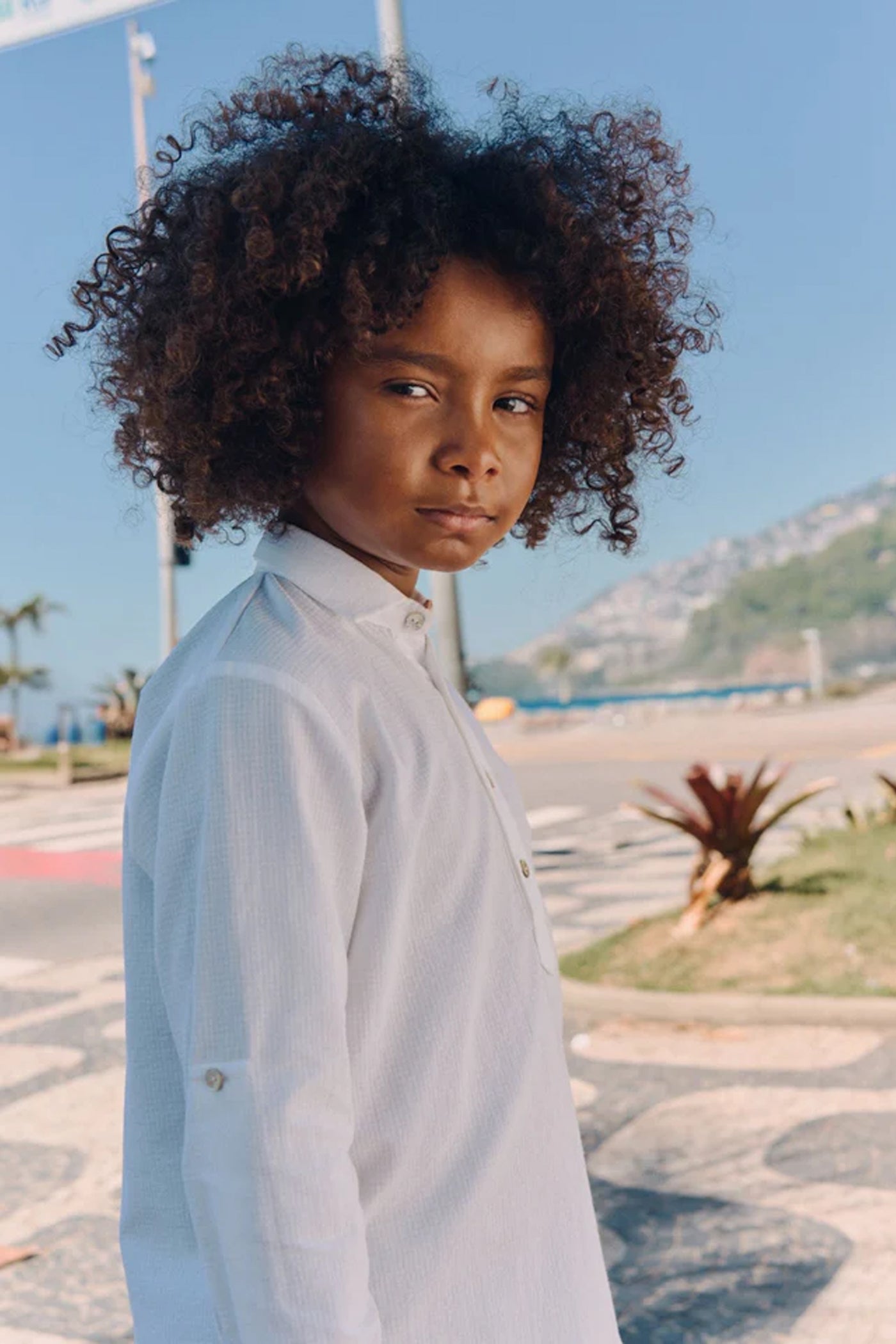 White Gingham Miguel Long Sleeve Shirt