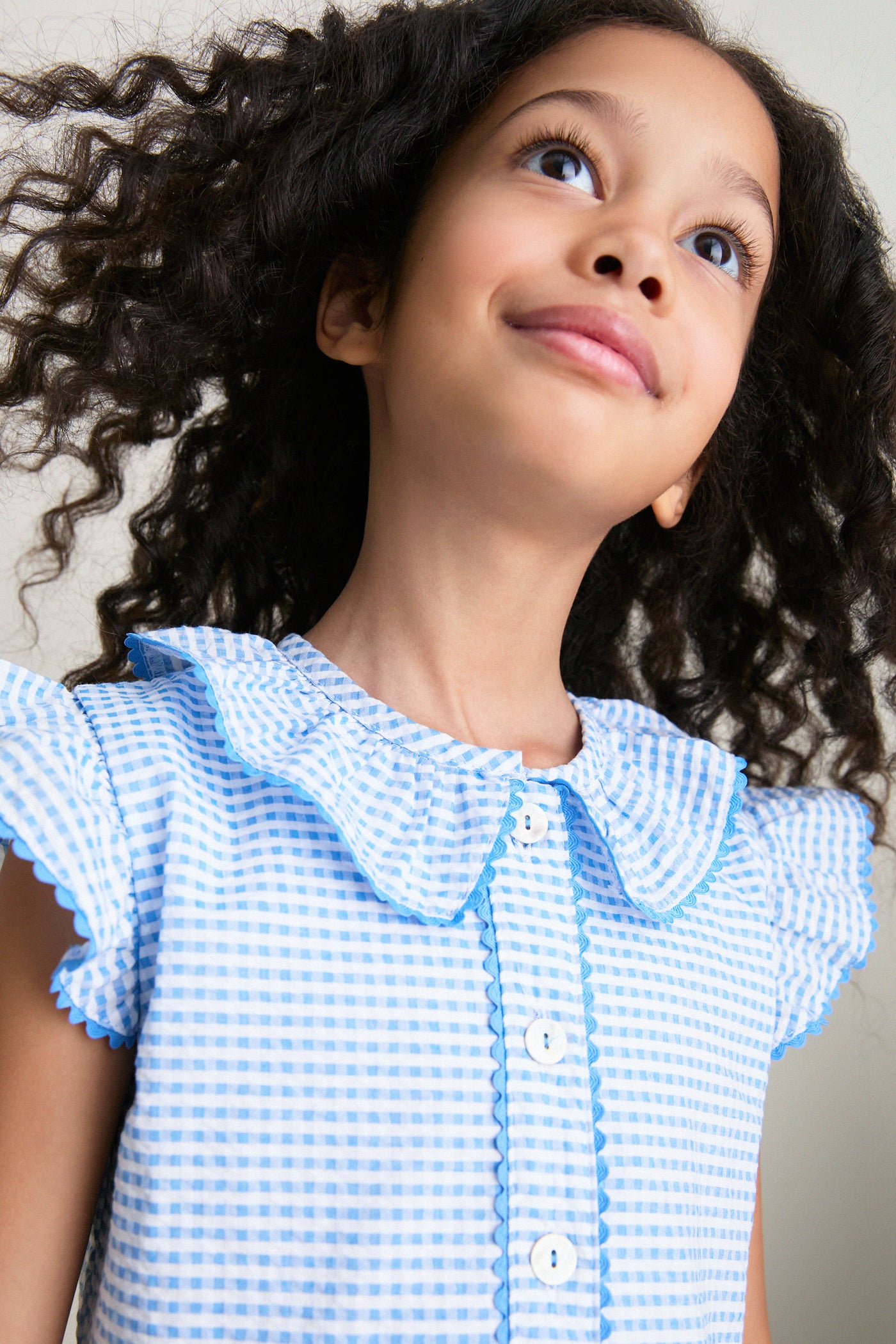Blue Gingham Fabiola Drop Waist Dress | La Coqueta Blue Gingham Fabiola Drop Waist Dress | La Coqueta