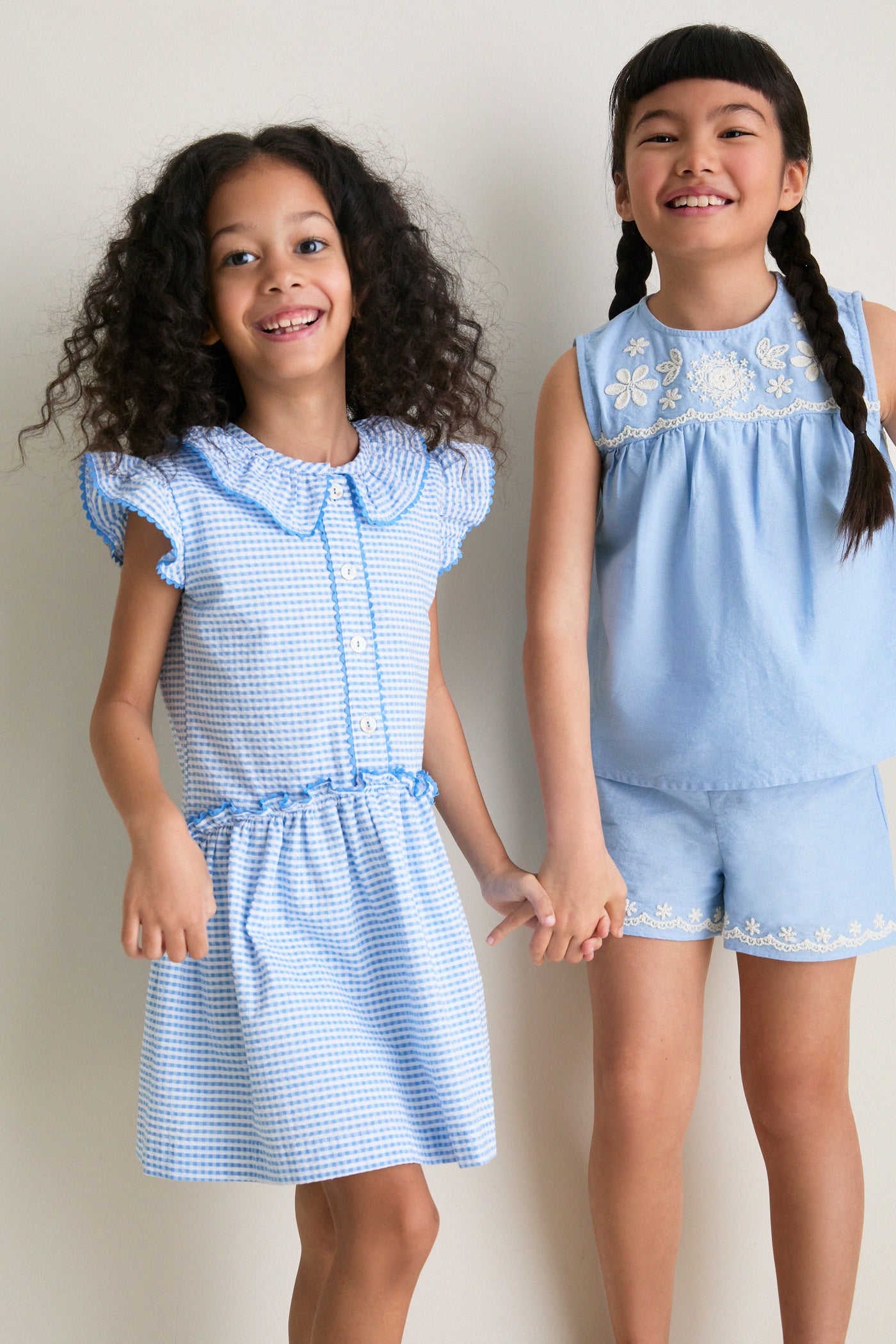 Blue Gingham Fabiola Drop Waist Dress | La Coqueta Blue Gingham Fabiola Drop Waist Dress | La Coqueta