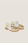 Gold Sofia Leather Sandals