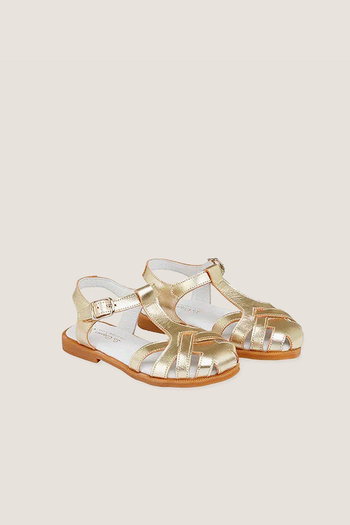 Gold Sofia Leather Sandals