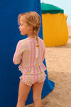 Pink Island Checks Yani Bathing Suit Set