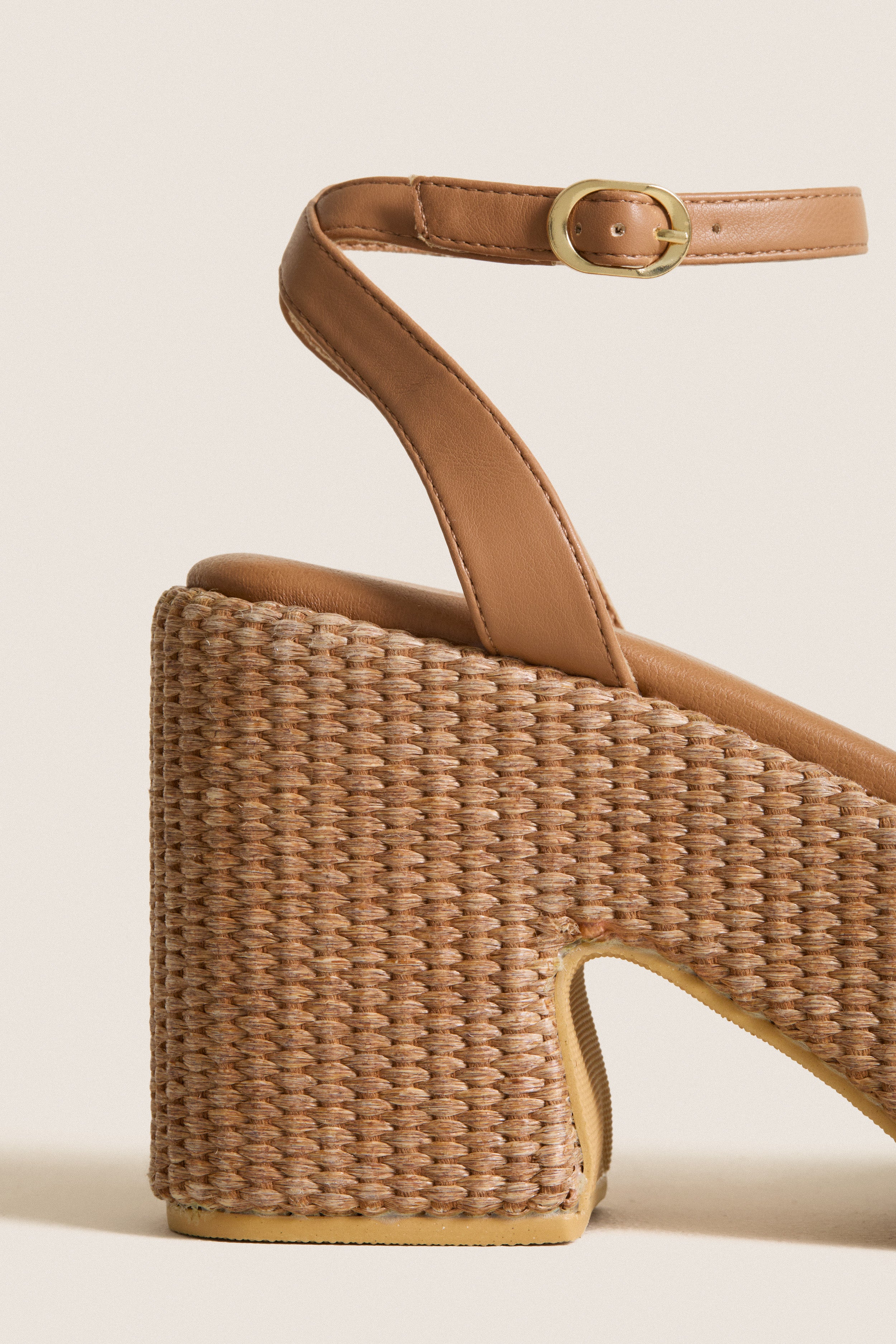 Cognac Arden Platform Heels