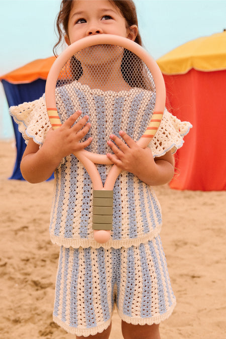 Blue Stripes Mekylane Shorts