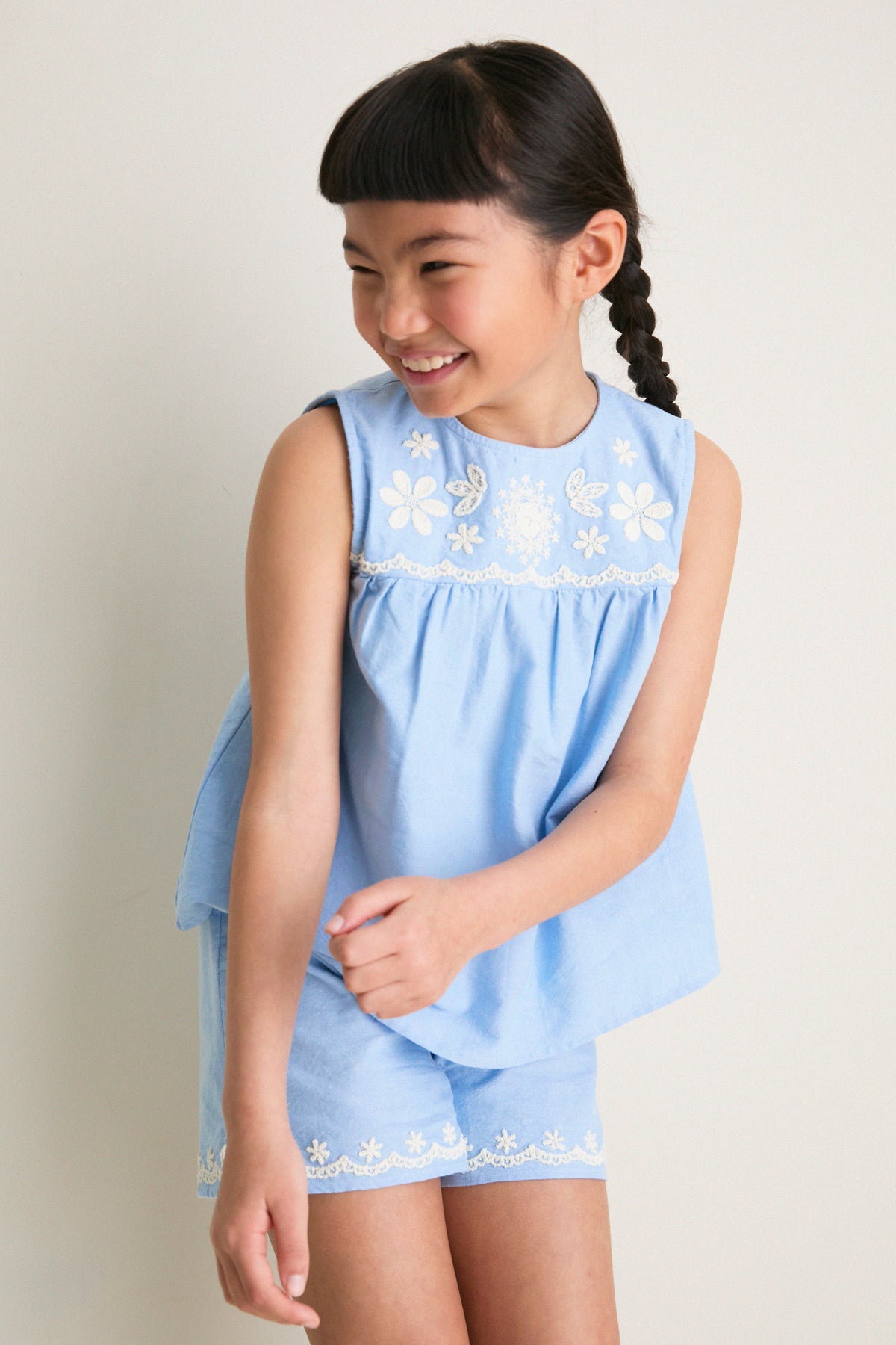 Oxford Blue Malaya Blouse
