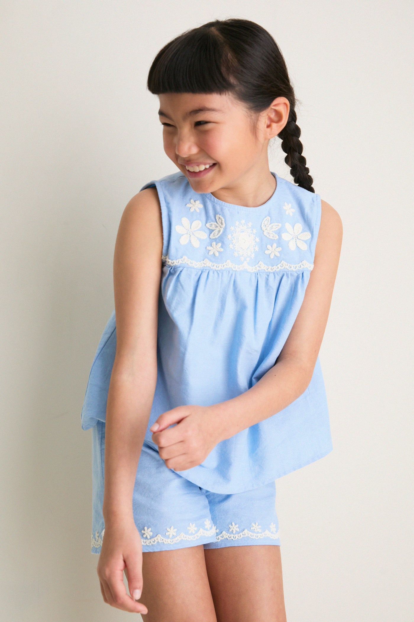 Oxford Blue Malaya Blouse