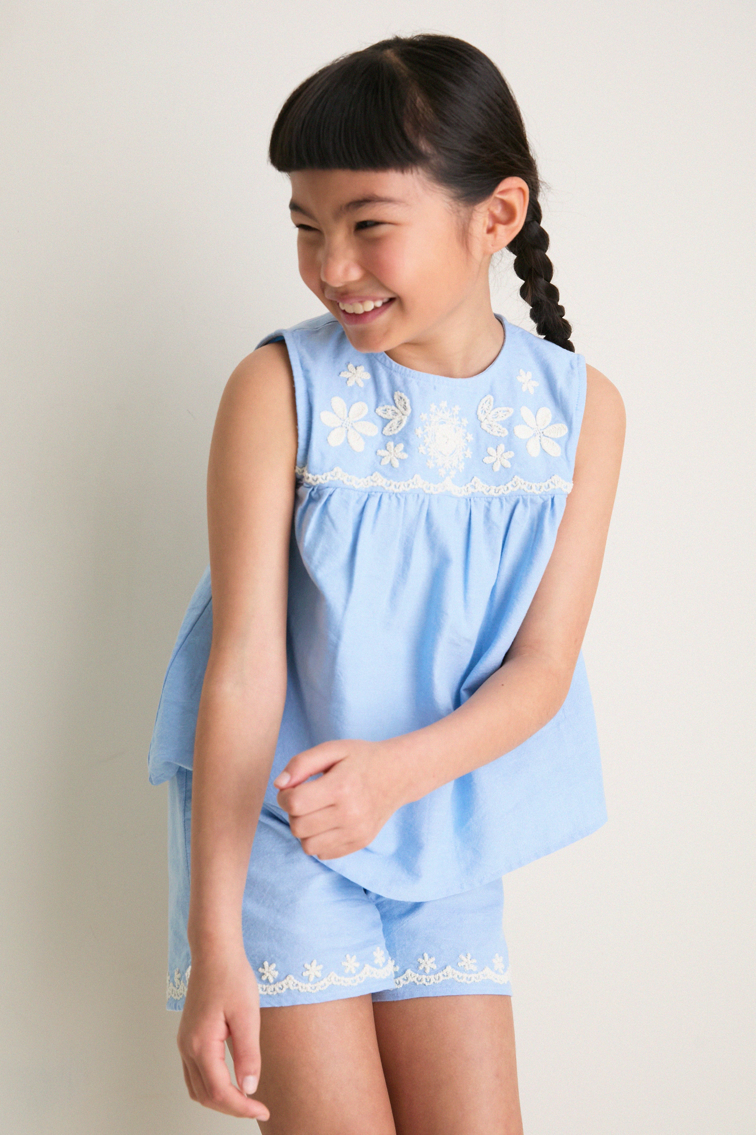 Oxford Blue Malaya Blouse