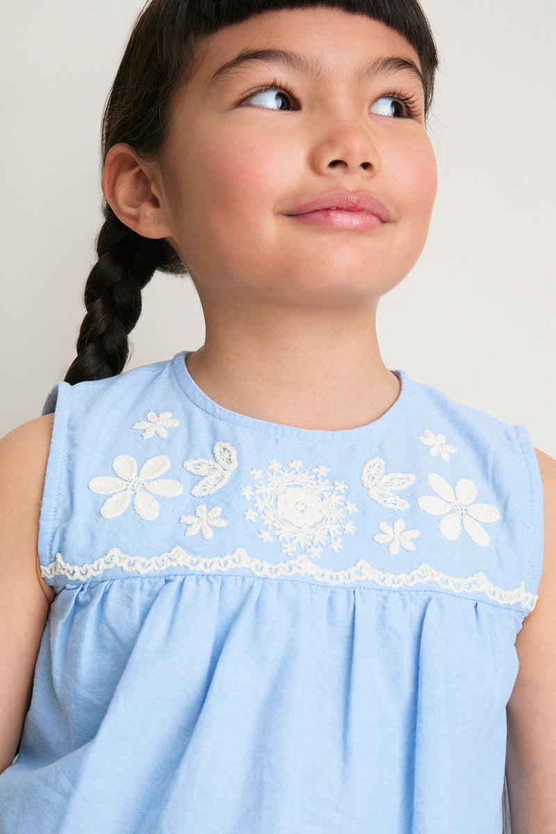 Oxford Blue Malaya Blouse