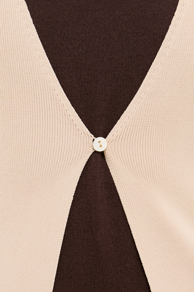 Cream Knit Long Aiden Cardigan