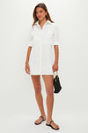 White with Floral Applique Avery Mini Dress