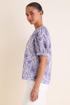 Embroidered Periwinkle Benson Blouse