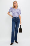 Embroidered Periwinkle Benson Blouse