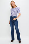 Embroidered Periwinkle Benson Blouse