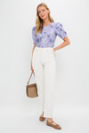 Embroidered Periwinkle Benson Blouse