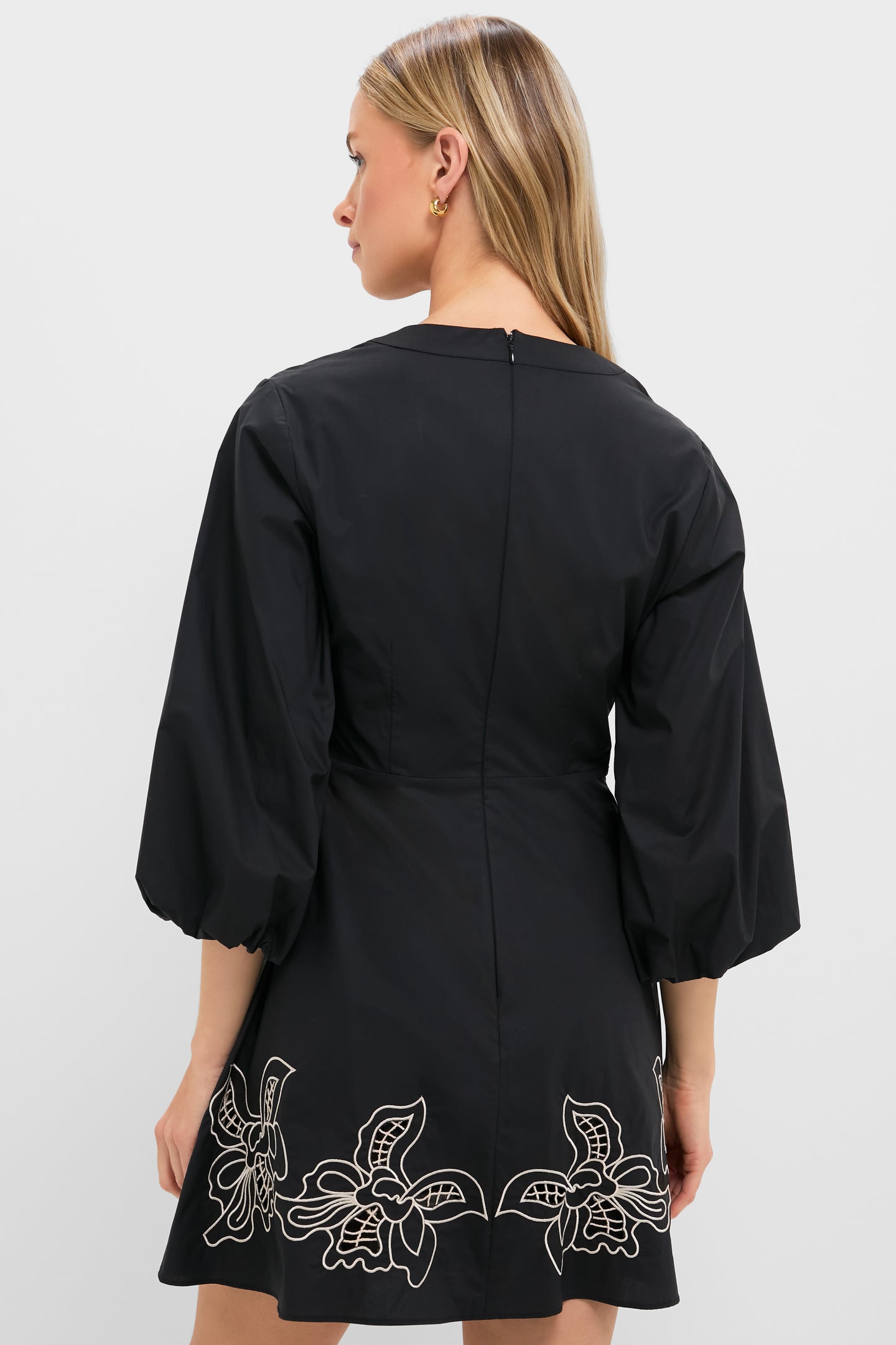 Black & Tan Embroidery Ellison Mini Dress