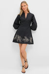 Black & Tan Embroidery Ellison Mini Dress