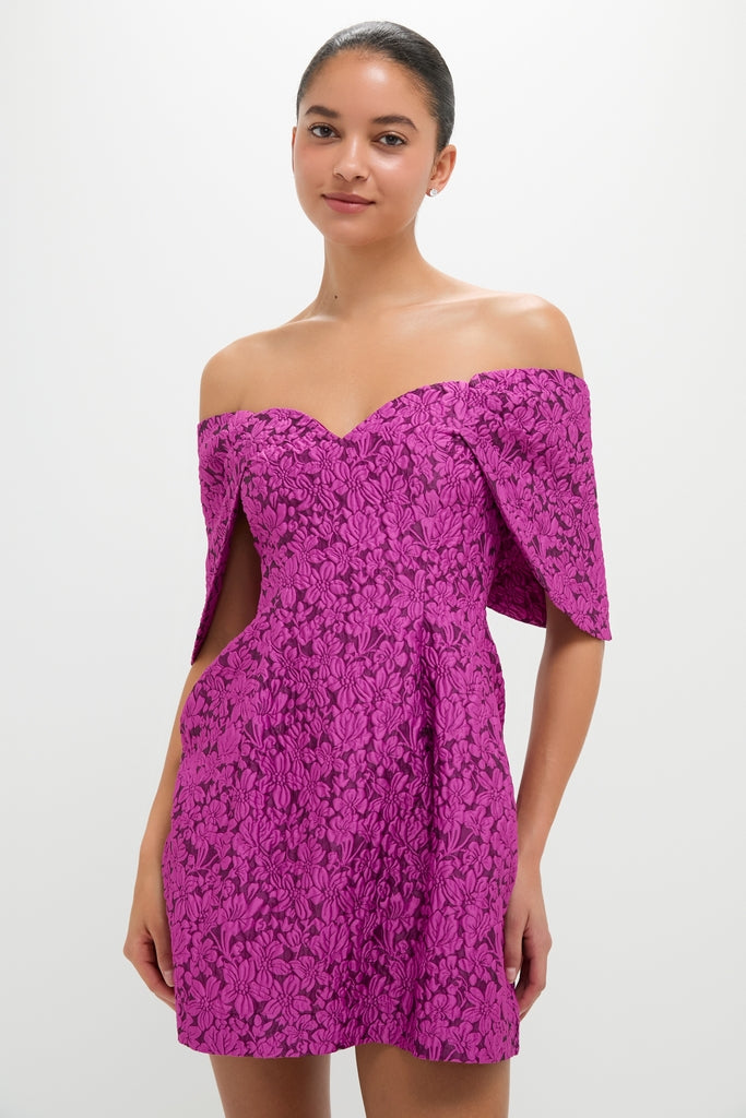 Wildberry Jacquard Kara Mini Dress Hyacinth House Wildberry Jacquard / M Wildberry Jacquard Kara Mini Dress Hyacinth House Wildberry Jacquard / M