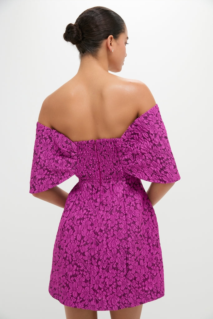 Wildberry Jacquard Kara Mini Dress | Hyacinth House