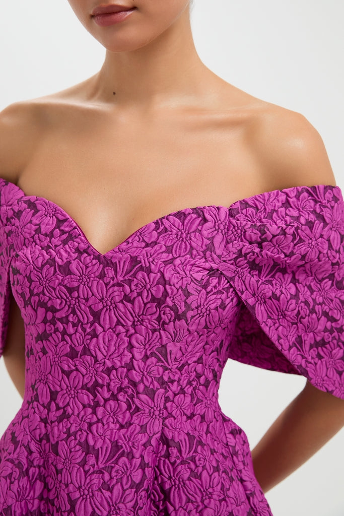 Wildberry Jacquard Kara Mini Dress