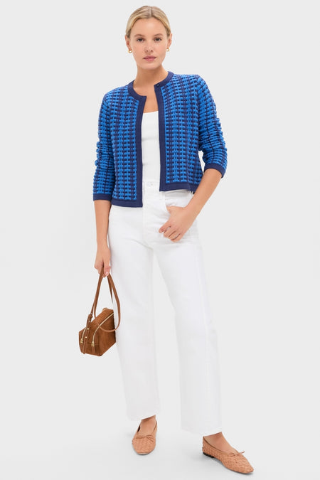 Cerulean & Navy Knit Cassie Cardigan