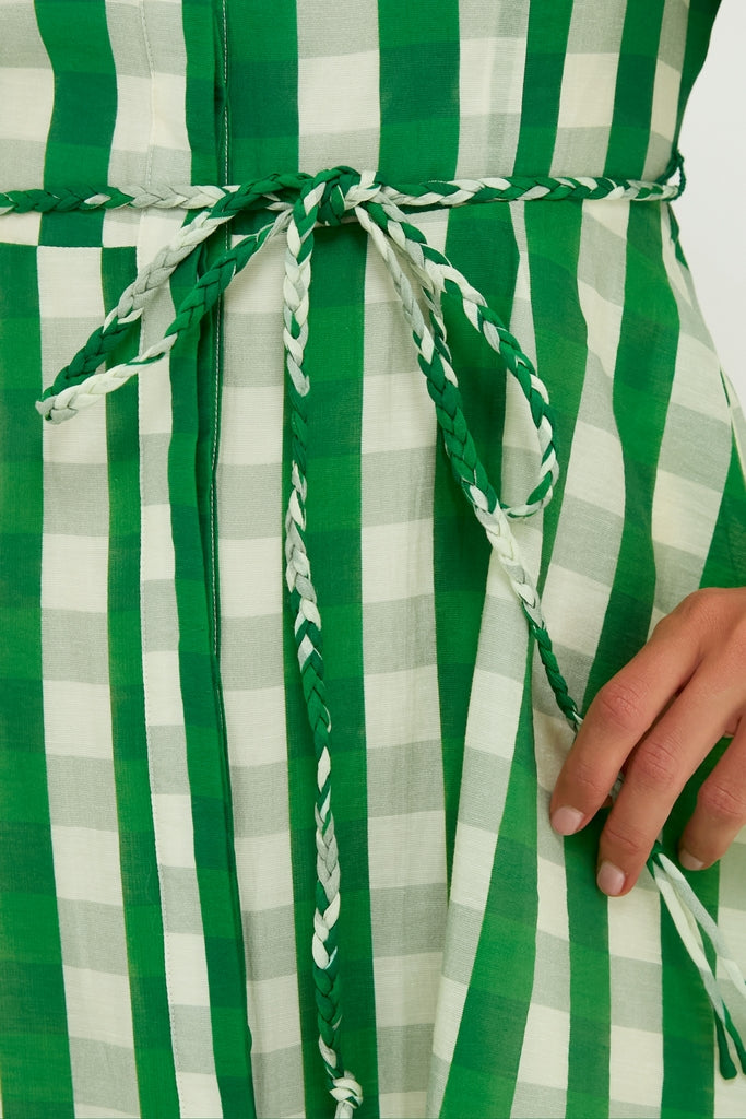 Green Gingham Cindy Mini Dress
