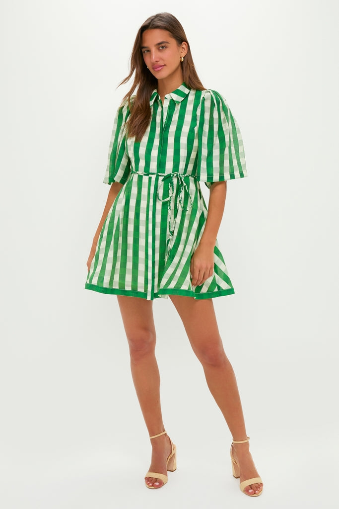 Green Gingham Cindy Mini Dress | Hyacinth House Green Gingham Cindy Mini Dress | Hyacinth House