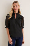 Black Chiffon Selena Blouse