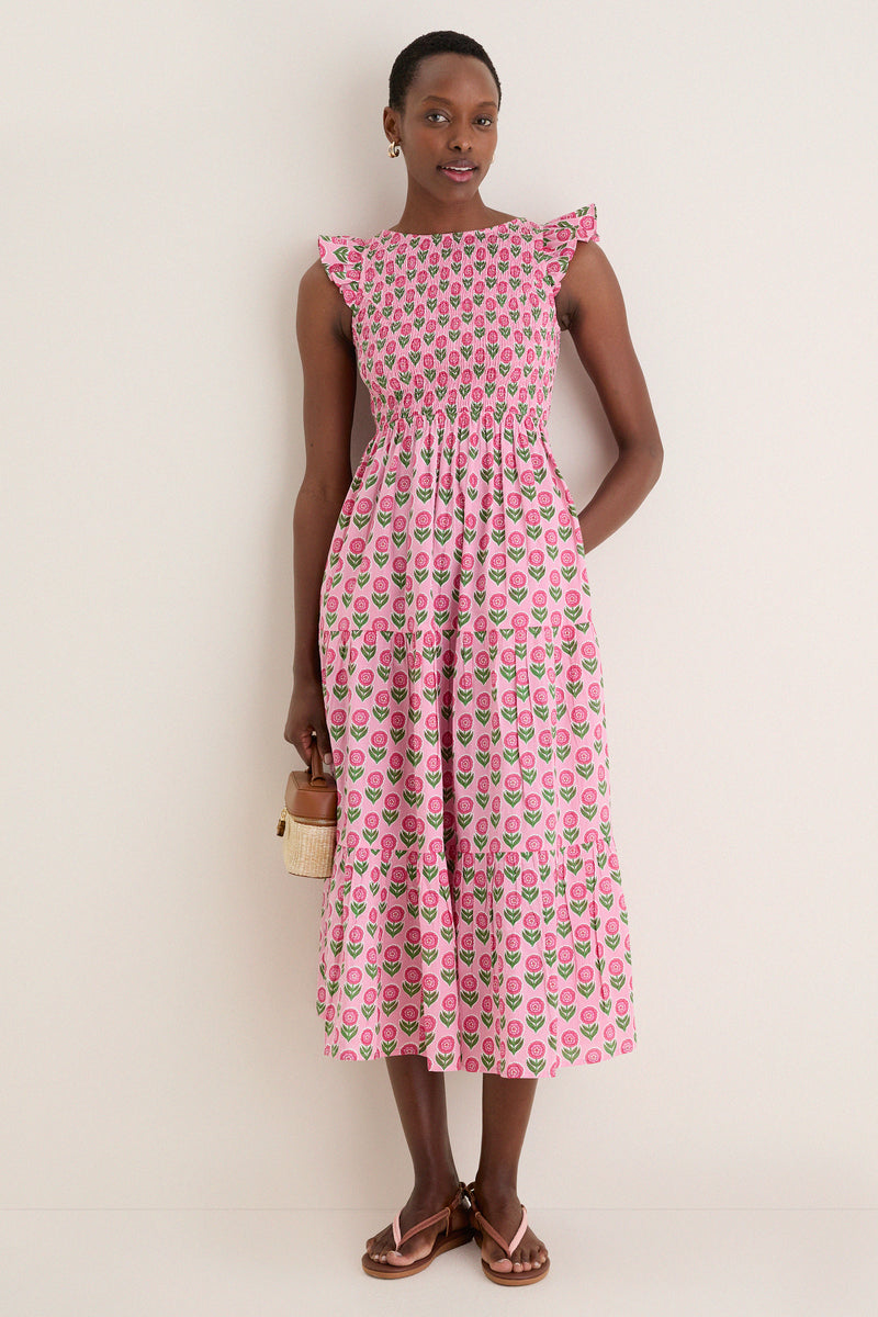 Pink and Tan Zoi Cord Sandals