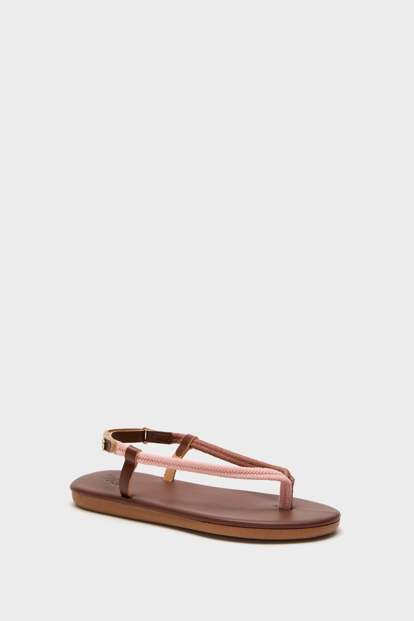 Pink and Tan Zoi Cord Sandals | Ancient Greek Sandals