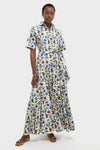 Vine Flower Off White Posie Cotton Maxi Dress
