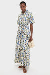 Vine Flower Off White Posie Cotton Maxi Dress